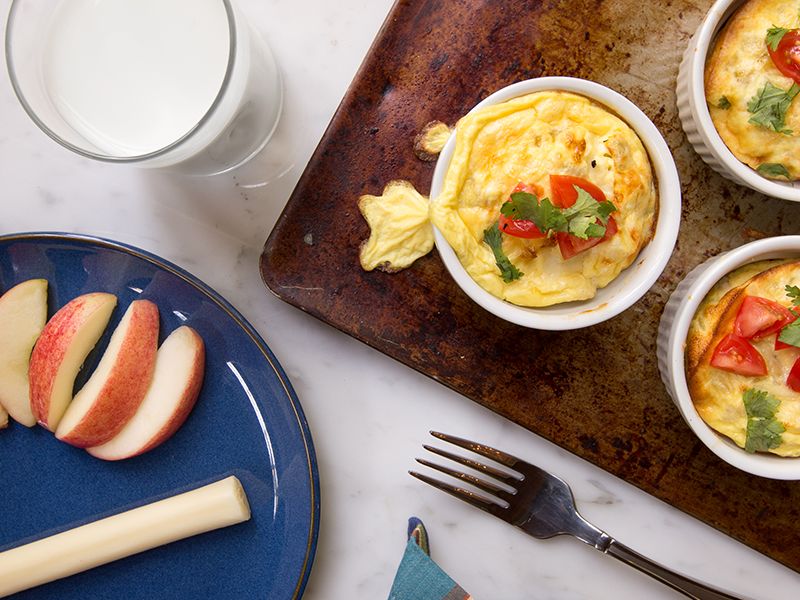 Breakfast Green Chile Cheese Soufflé