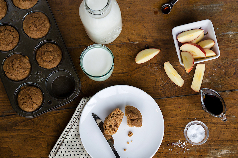 Apple-Cinnamon Whole-Grain Pancake Muffins