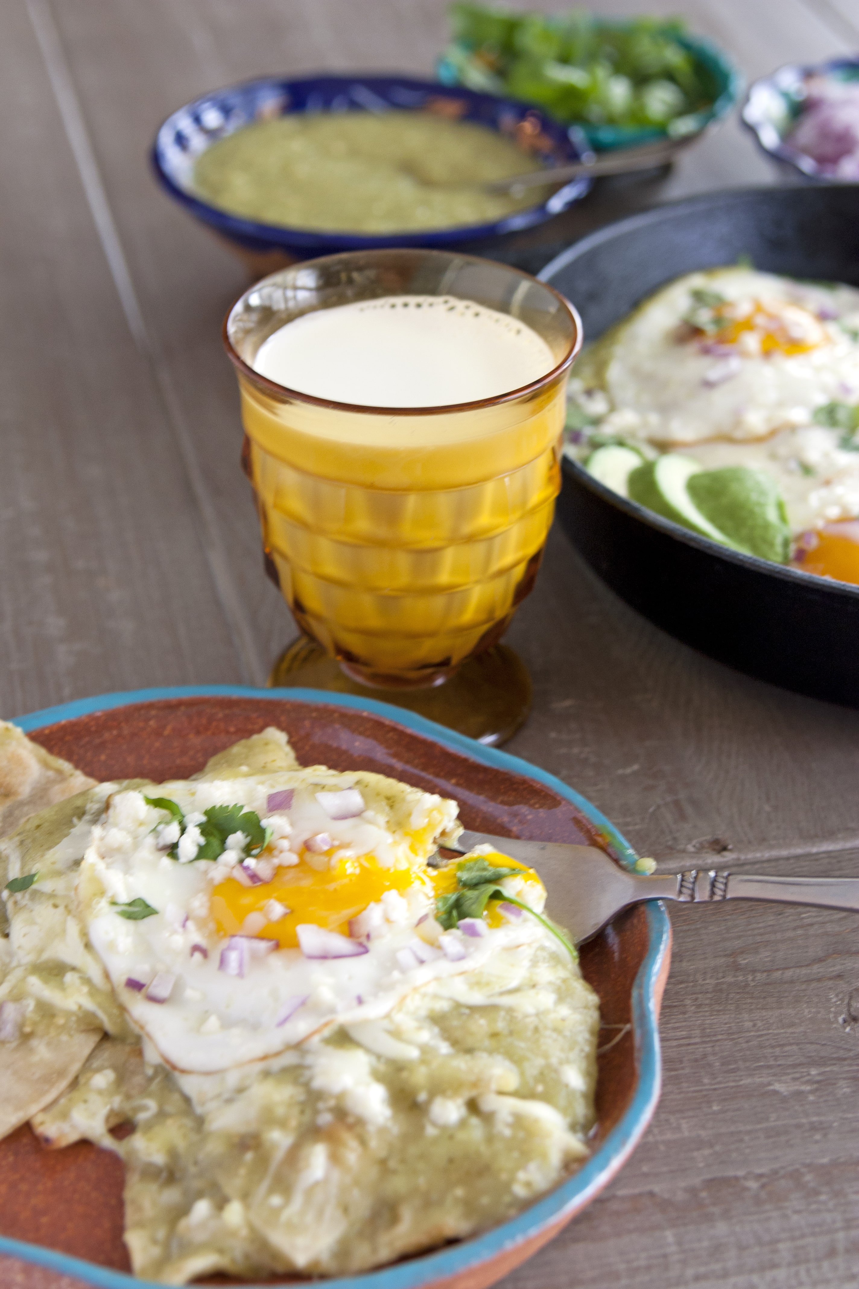 Chilaquiles with Roasted Tomatillo Salsa