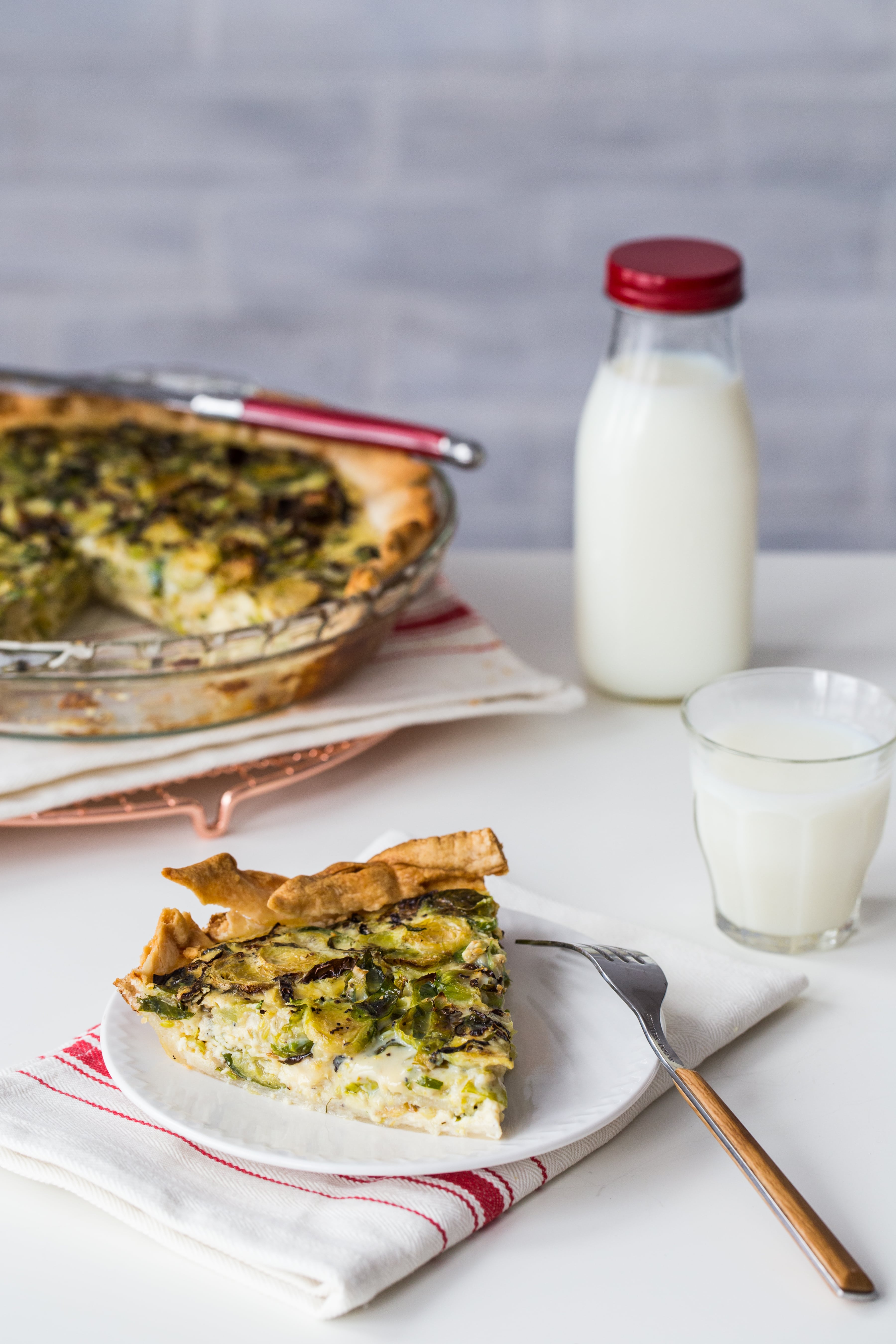 Roasted Brussels Sprouts Quiche